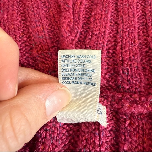 Maurices Ribbed V-Neck Hooded Sweater - Deep Pink - Picture 10 of 10